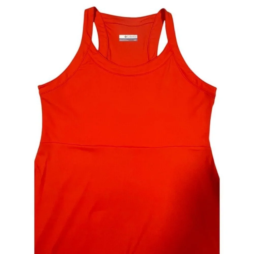 Columbia Freezer Racerback Tank Dress Small Orange - Picture 5 of 7